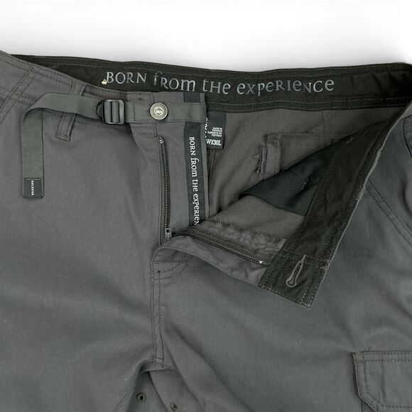 prAna Men’s Zogger Jogger Pants 35x30 Gray Cargo Nylon Belted Gorpcore Hiking - Picture 5 of 10